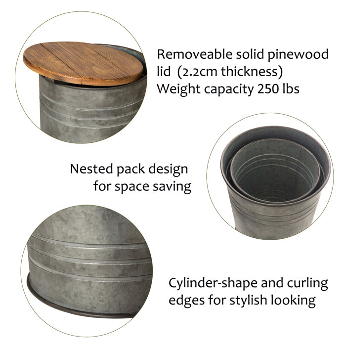 Gracie Oaks Pieper Iron Accent Stool & Reviews Wayfair